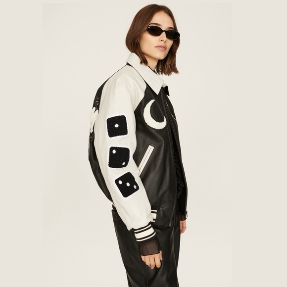 STADIUM by Stadium Good Number #8 Lucky 100% Leather Jacket MSRP$525 - Picture 8 of 16